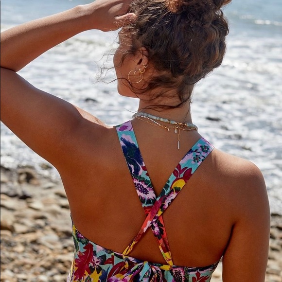 NWT ANTHROPOLOGIE PRINTED MAXI COVER UP DRESS SIZE LARGE - Picture 2 of 11